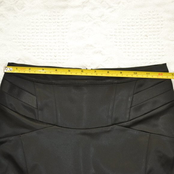 Just Cavalli Size 38 Black Satin Back Zip Pencil Skirt - Picture 14 of 16